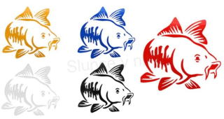 Samolepky na auto pro rybáře 3D více barev (E169)