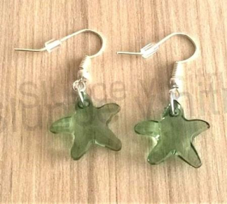 Dlouhé náušnice hvězda více barev (BB363)