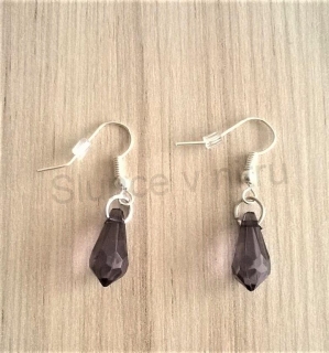 Visací náušnice malá slza, kapka z chirurgické oceli (BB372)