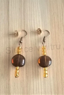 Dlouhé medové visací náušnice (BB375)