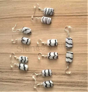 Visací zajimavé náušnice zdobené hranolky (BB400)