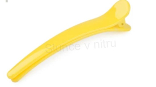 Spona, pineta do vlasů se zoubky žlutá (H23)