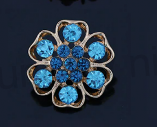 Brož se zirkonovými kamínky kytičkové (HB61)