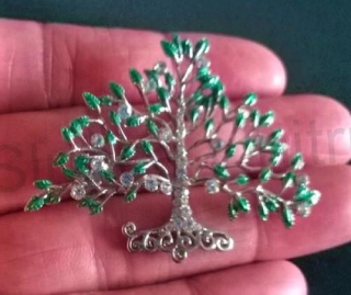 Brož strom života s čirými zirkony (HB80)