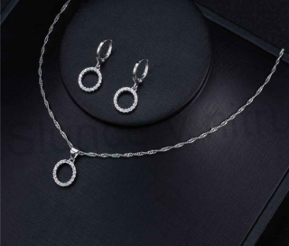 Souprava šperků kruhy se zirkon  (BS63)