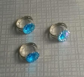 Nastavitelný dětský prsten kytička modrá (BP120)