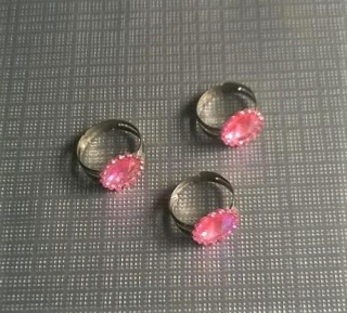 Nastavitelný dětský prsten kytička růžový (BP217)