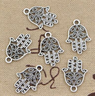 Přívěšek Ruka Fatimy, hamsa - 21 x 15 mm (AA33)