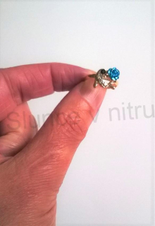 Nastavitelný drobný prsten delfín s křišťály (BP109)