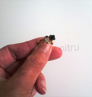 Nastavitelný drobný prsten delfín s křišťály (BP204)