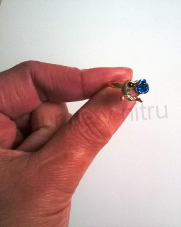 Nastavitelný drobný prsten delfín s křišťály (BP44)