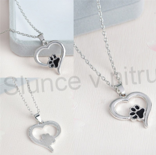 Náhrdelník Tlapka v Srdci (BD243)