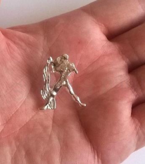 Brož se zirkonovými kamínky Znamení Vodnář (HB86)