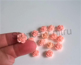 Plastový voskový korálek růžička 13 mm (AC234)