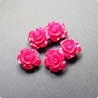 Plastový voskový korálek růžička 13 mm (AC238)