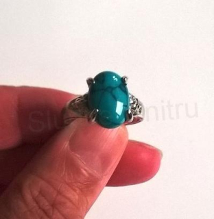 Minerální prsten tyrkys velikost 55 (X295)