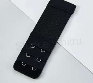 Prodloužení obvodu podprsenky s pruženkou šíře 30 mm třiřadé - černé (C403)