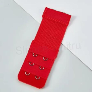 Prodloužení obvodu podprsenky s pruženkou šíře 30 mm třiřadé - červené (C403)