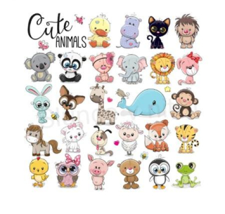 Samolepicí nažehlovací nášivky Zvířátka (C405)