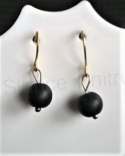 Minerální pozlacené náušnice Achátové 8,3 x 8,3 mm (X352)
