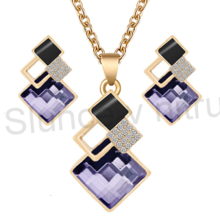 Souprava šperků pozlacená s Krystaly (BS74)