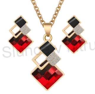 Souprava šperků pozlacená s Krystaly (BS75)