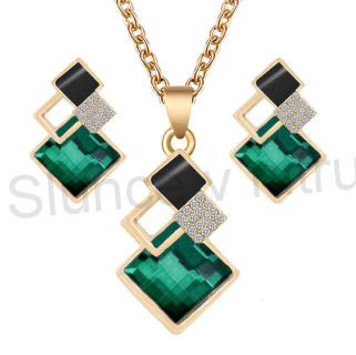 Souprava šperků pozlacená s Krystaly (BS77)