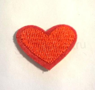 Nášivka nažehlovačka Srdce 2,5 x 2 cm (C413)