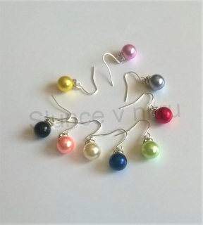 Náušnice z chirurgické oceli Perlové mix barev (BB403)