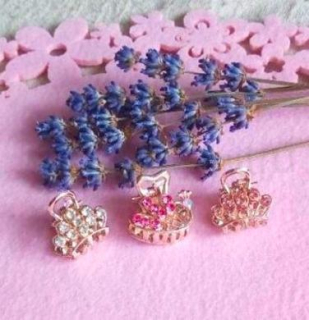 Skřipec, skřipeček do vlasů - zdobený s kamínky (H24)