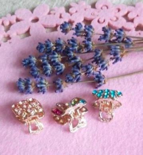 Skřipec, skřipeček do vlasů - zdobený s kamínky (H25)
