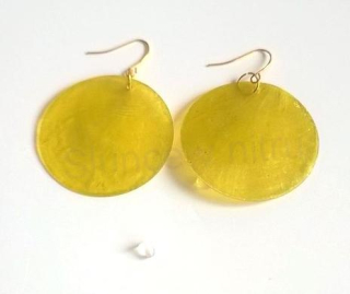 Minerální pozlacené náušnice Lasturové (X397)