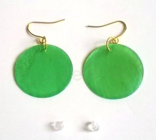 Minerální pozlacené náušnice Lasturové (X399)