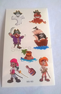 Voděodolné, dočasné tetovaní Piráti (E202)