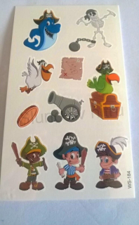 Voděodolné, dočasné tetovaní Piráti  (E207)