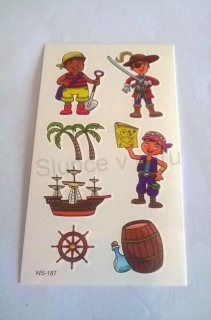 Voděodolné, dočasné tetovaní Piráti (E209)