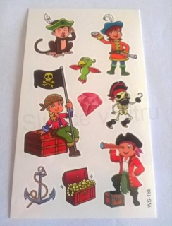 Voděodolné, dočasné tetovaní Piráti (E210)