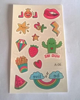 Voděodolné, dočasné tetovaní (E213)