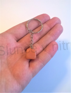 Přívěsek na klíče - minerální s achátem (D240)