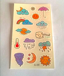 Voděodolné, dočasné tetovaní (E214)