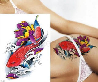 Voděodolné, dočasné tetovaní Zlatá rybka (E247)