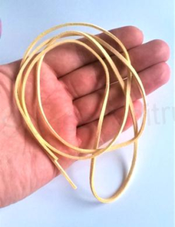 Kožená šňůrka krémová 3 mm - 100 cm (N116)