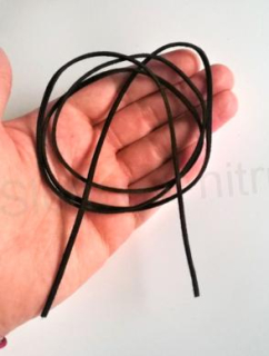 Kožená šňůrka černá 3 mm - 100 cm (N117)