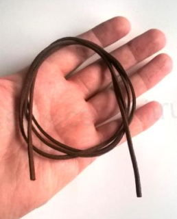 Kožená šňůrka tmavě hnědá 3 mm - 100 cm (N119)