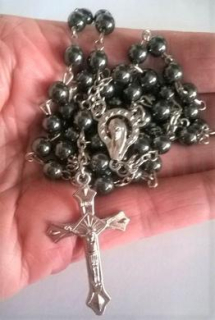 Náhrdelník Růženec s hematovými korálky (BD264)