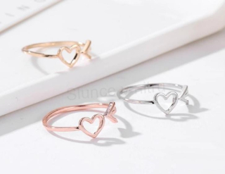 Otevřený prsten Srdce a Šíp 3 barvy (BP165)