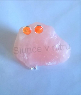 Puzetové náušnice syntetický opál (BB417)