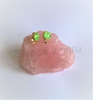 Náušnice klipsy se syntetickým opálem (BB421)