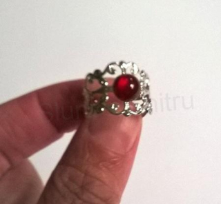 Nastavitelný minerální prsten s karneolem (X439)