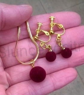 Pozlacená luxusní souprava šperků z chirurgické oceli (BS83)